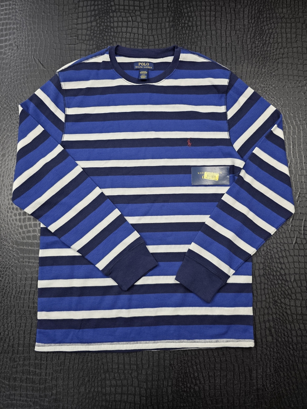 Polo Ralph Lauren Sleepwear Men's Waffle Knit Stripe L/S Sleepwear Size L NWT